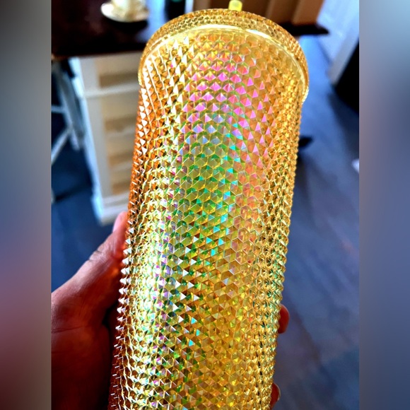 Starbucks Inspired 24oz Gold Bling Studded Tumbler - Picture 2 of 13